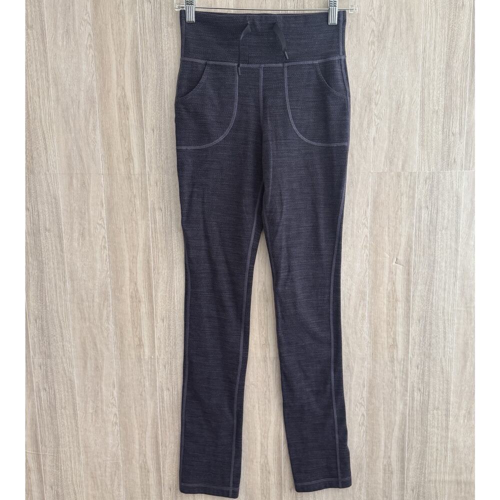 Lululemon Skinny Will Pants Womens 4 Full-On Luon Giant Herringbone Heather Gym